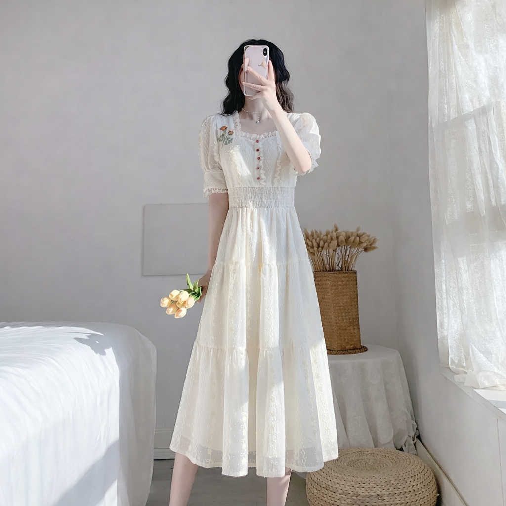 Cottagecore Midi Dress