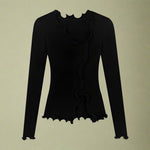 Soft Wave Ruffle Cardigan cottagecoreclothes