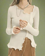 Soft Wave Ruffle Cardigan cottagecoreclothes