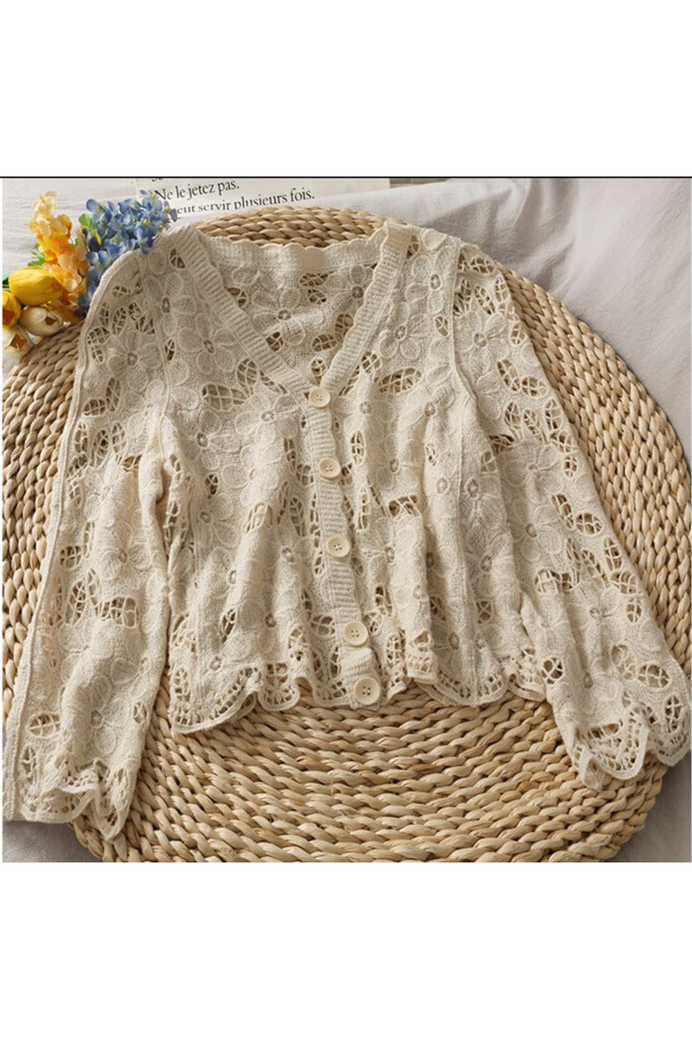 Vintage V Neck Fall Cardigan cottagecoreclothes