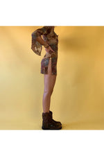 Retro Graphic Print Mini Dress cottagecoreclothes