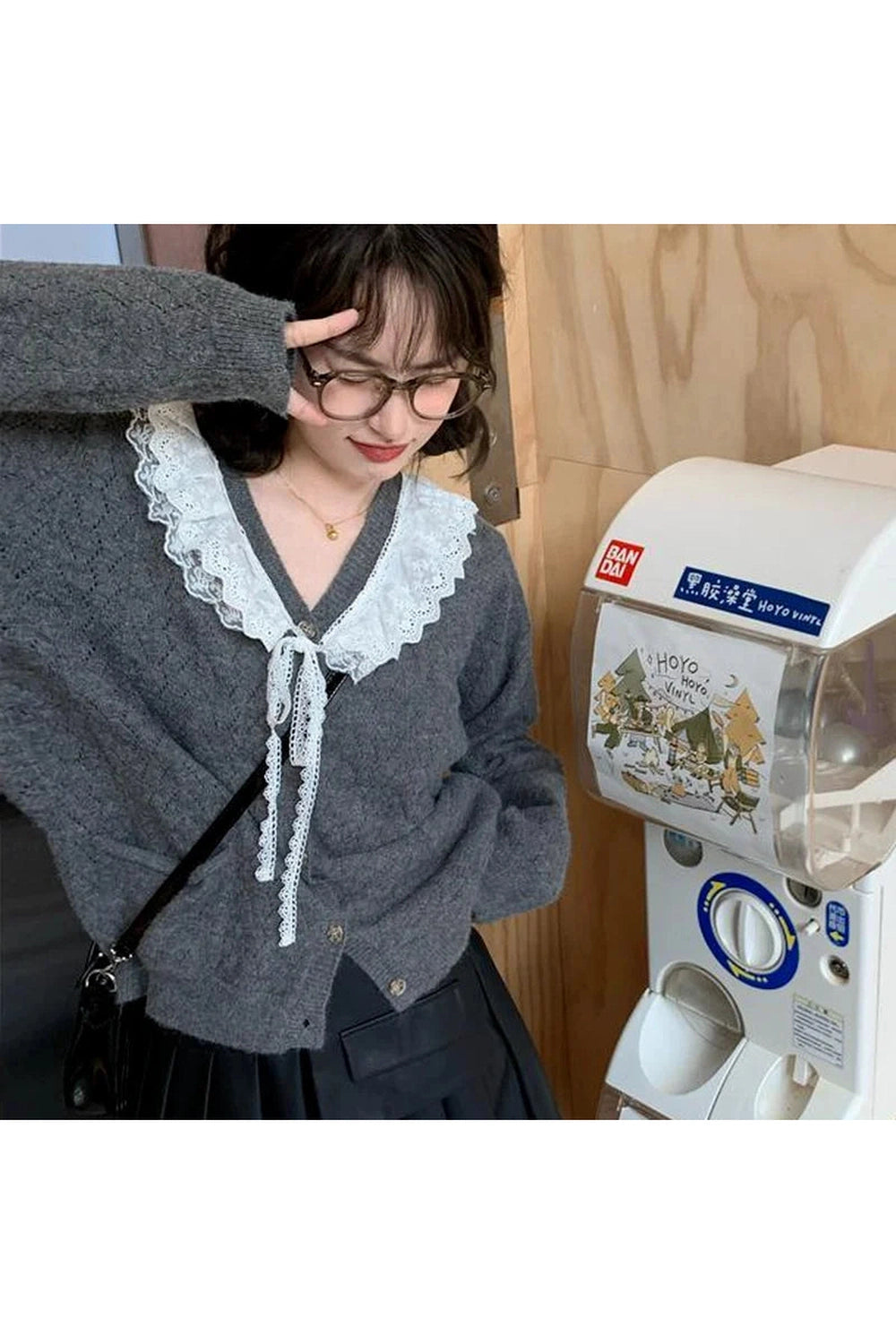 Vintage Frilled Edge Fall Sweater cottagecoreclothes