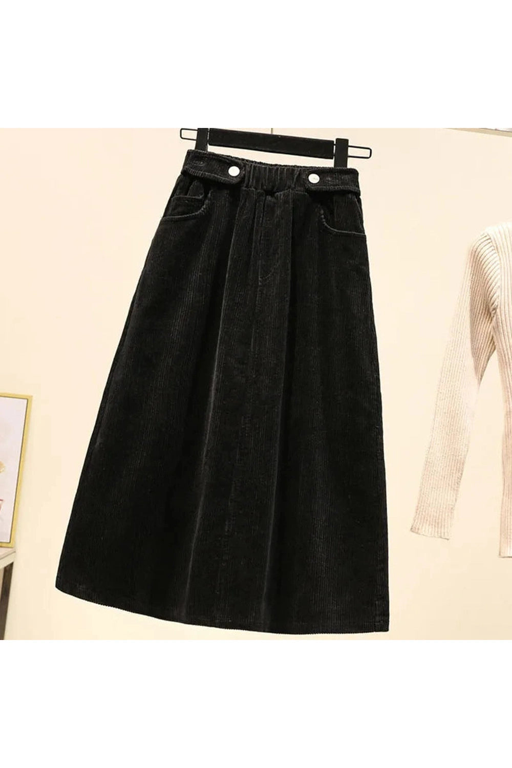 Corduroy A-line Long Skirt cottagecoreclothes