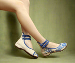 Vintage Double Strap Embroidered Ballet Shoes cottagecoreclothes