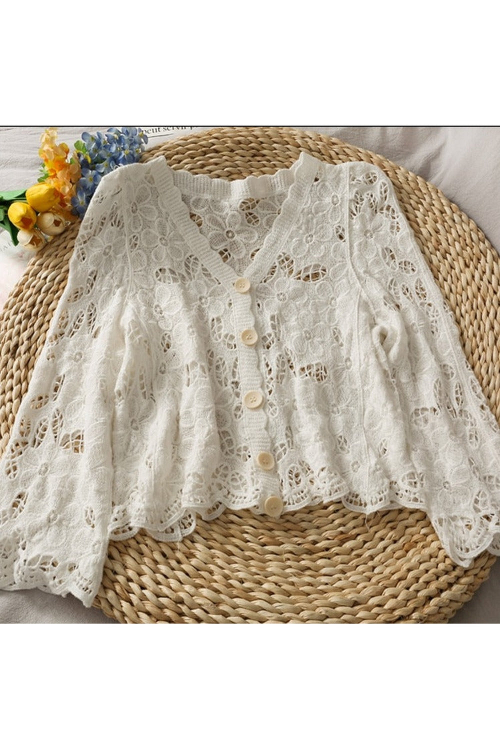 Vintage V Neck Fall Cardigan cottagecoreclothes