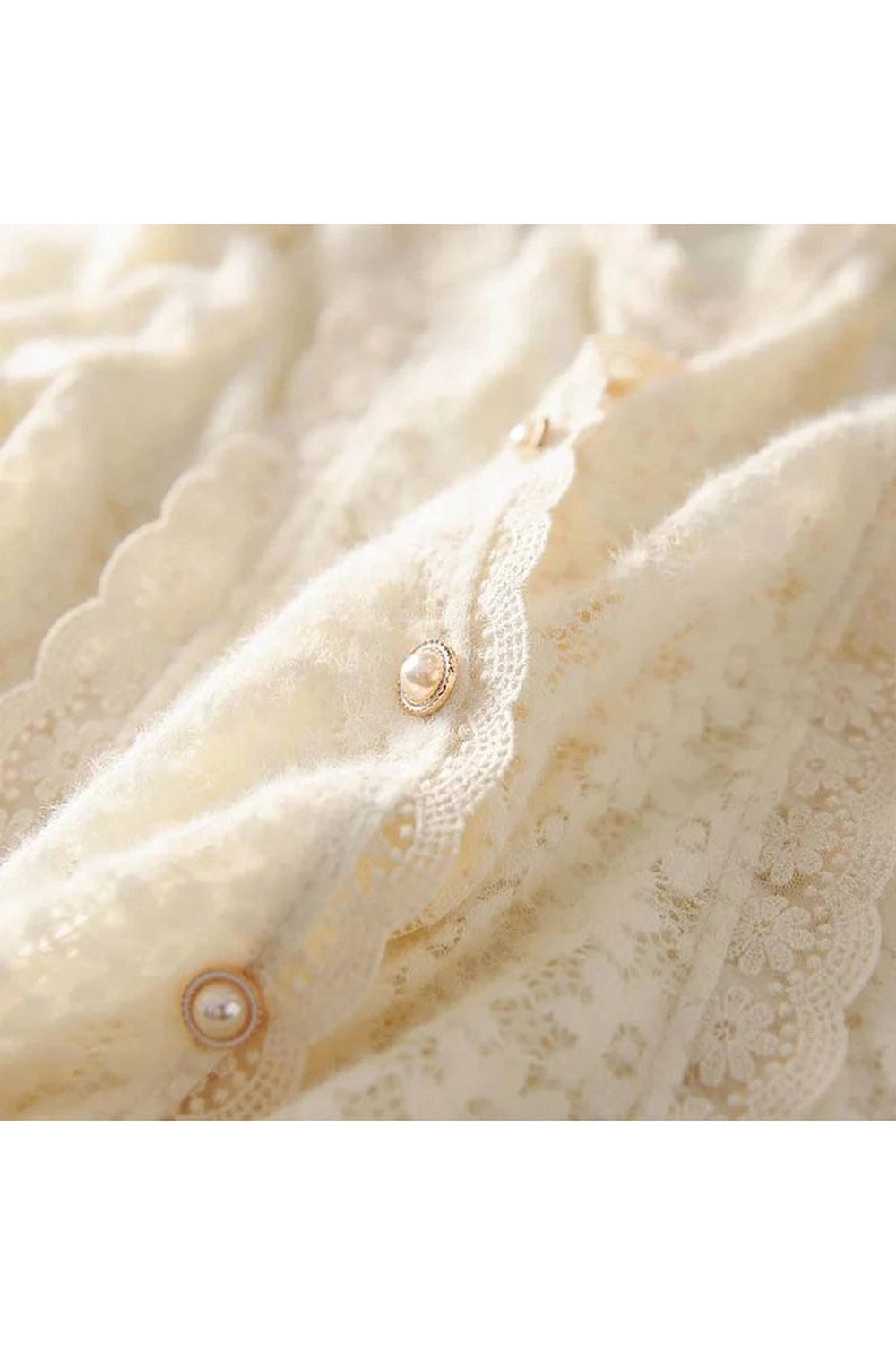 Vintage Pearl Button Lace Blouse cottagecoreclothes