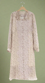 Vintage Ruffled Collar Button-Up Dress cottagecoreclothes