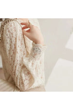 Vintage Pearl Button Lace Blouse cottagecoreclothes