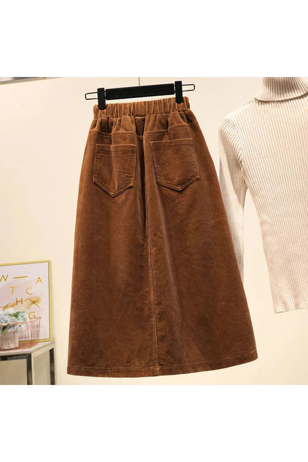 Corduroy A-line Long Skirt cottagecoreclothes