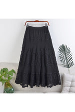 Crocheted Hollow Long Skirt cottagecoreclothes