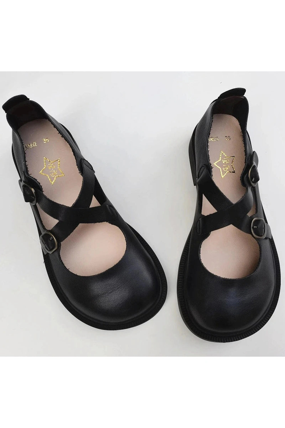 Retro Art Leather Flat Shoes cottagecoreclothes