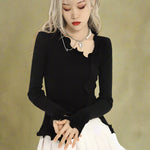 Soft Wave Ruffle Cardigan cottagecoreclothes