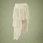Fairycore Layered Lace High-Low Skirt cottagecoreclothes