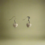 Vintage Romance Embossed Heart Earrings cottagecoreclothes