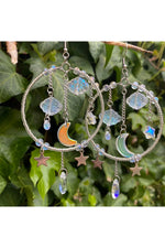 Fairycore Moon and Star Hoop Earrings cottagecoreclothes