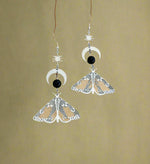 Fairycore Crescent and Moth Earrings cottagecoreclothes