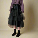 Fairycore Layered Tulle Maxi Skirt cottagecoreclothes