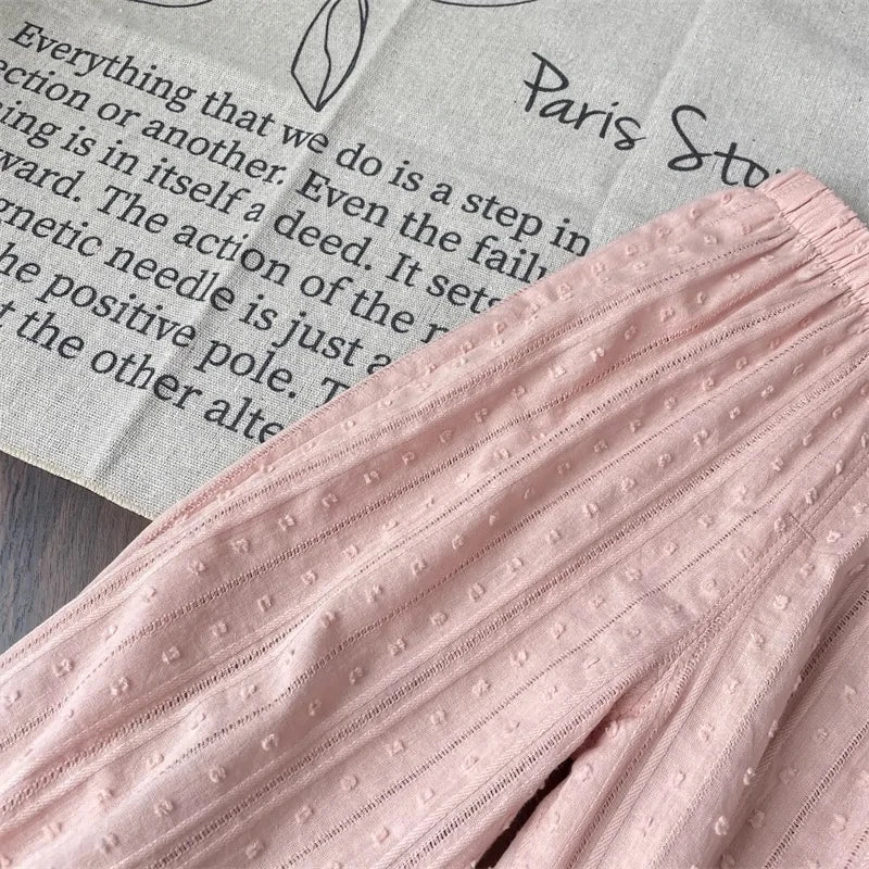 Fairycore Blush Eyelet Bloomer Pants