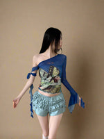 Fairycore Butterfly Sleeve Top cottagecoreclothes