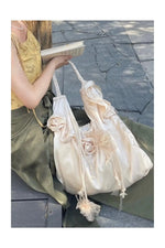 Vintage Floral Drawstring Bag cottagecoreclothes