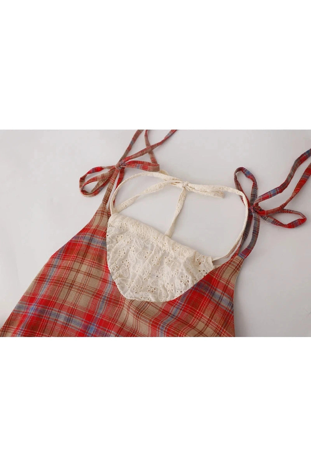 Mori Girl Plaid Vest Dress cottagecoreclothes