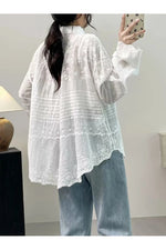 Floral Embroidery Tunic Shirt cottagecoreclothes