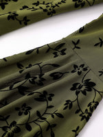 Robe fleurie en maille à manches cloche Fairycore