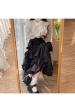 High Waist Mesh Mori Girl Skirt cottagecoreclothes