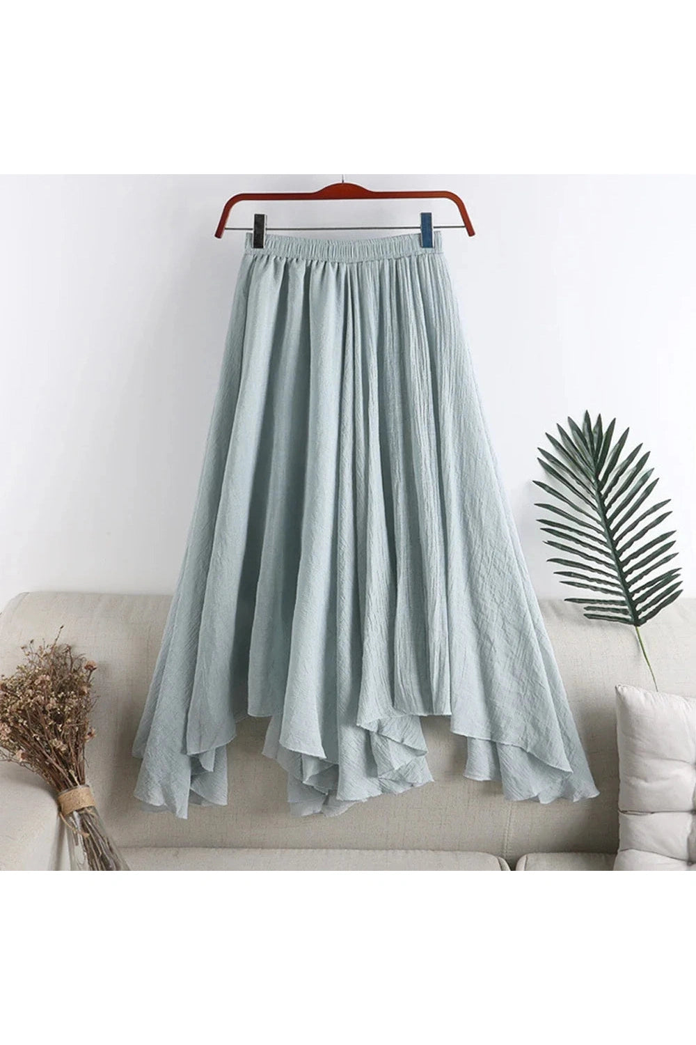 Bohemian Linen Long Skirt cottagecoreclothes
