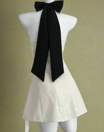 Vintage-Inspired Bowknot Halter Dress cottagecoreclothes