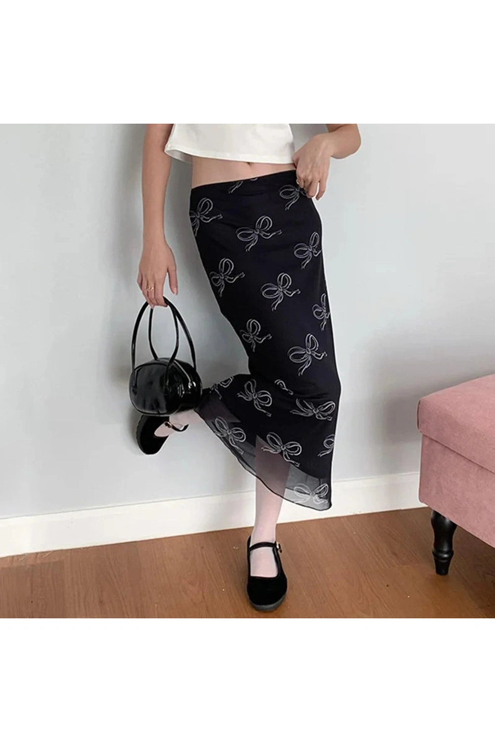 Dark Cottagecore Floral Print Velvet Skirt cottagecoreclothes