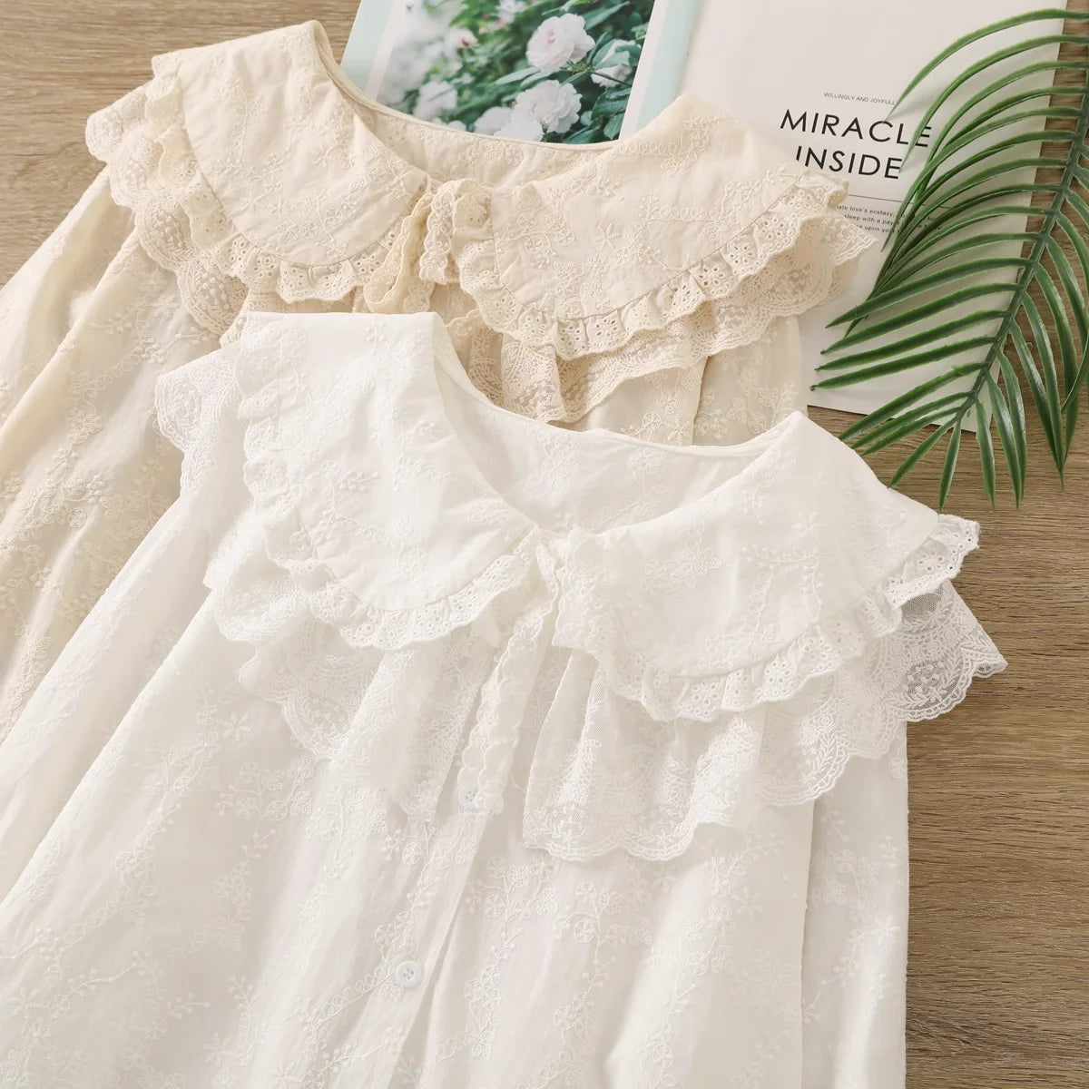 Cottagecore Lace Embroidery Blouse
