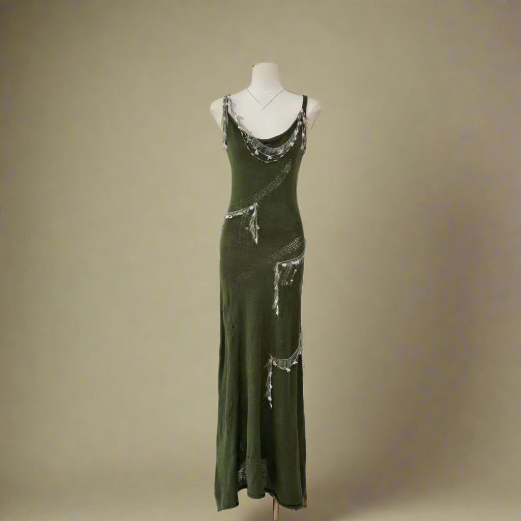 Fairycore Tattered Forest Midi Dress cottagecoreclothes