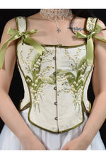 Lily Valley Embroidered Corset cottagecoreclothes