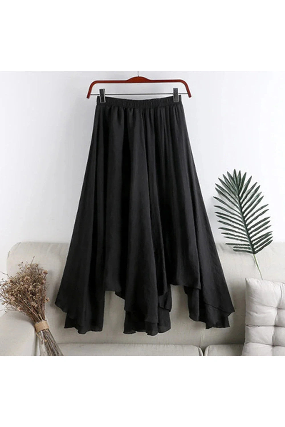 Bohemian Linen Long Skirt cottagecoreclothes
