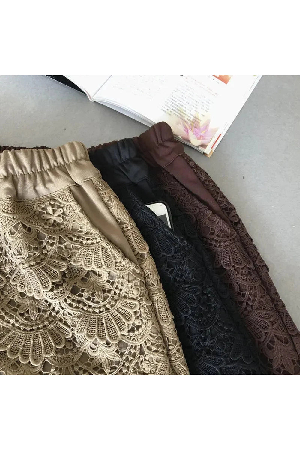 Dark Cottagecore Lace Overlay Shorts cottagecoreclothes