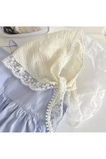 White Floral Lace Hair Scarf cottagecoreclothes