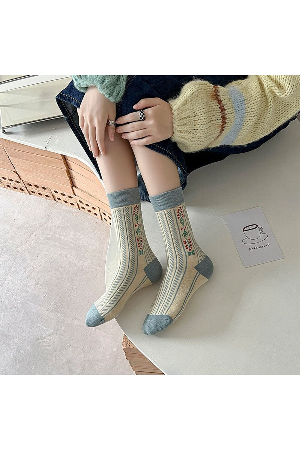 Retro Long Cotton Socks cottagecoreclothes