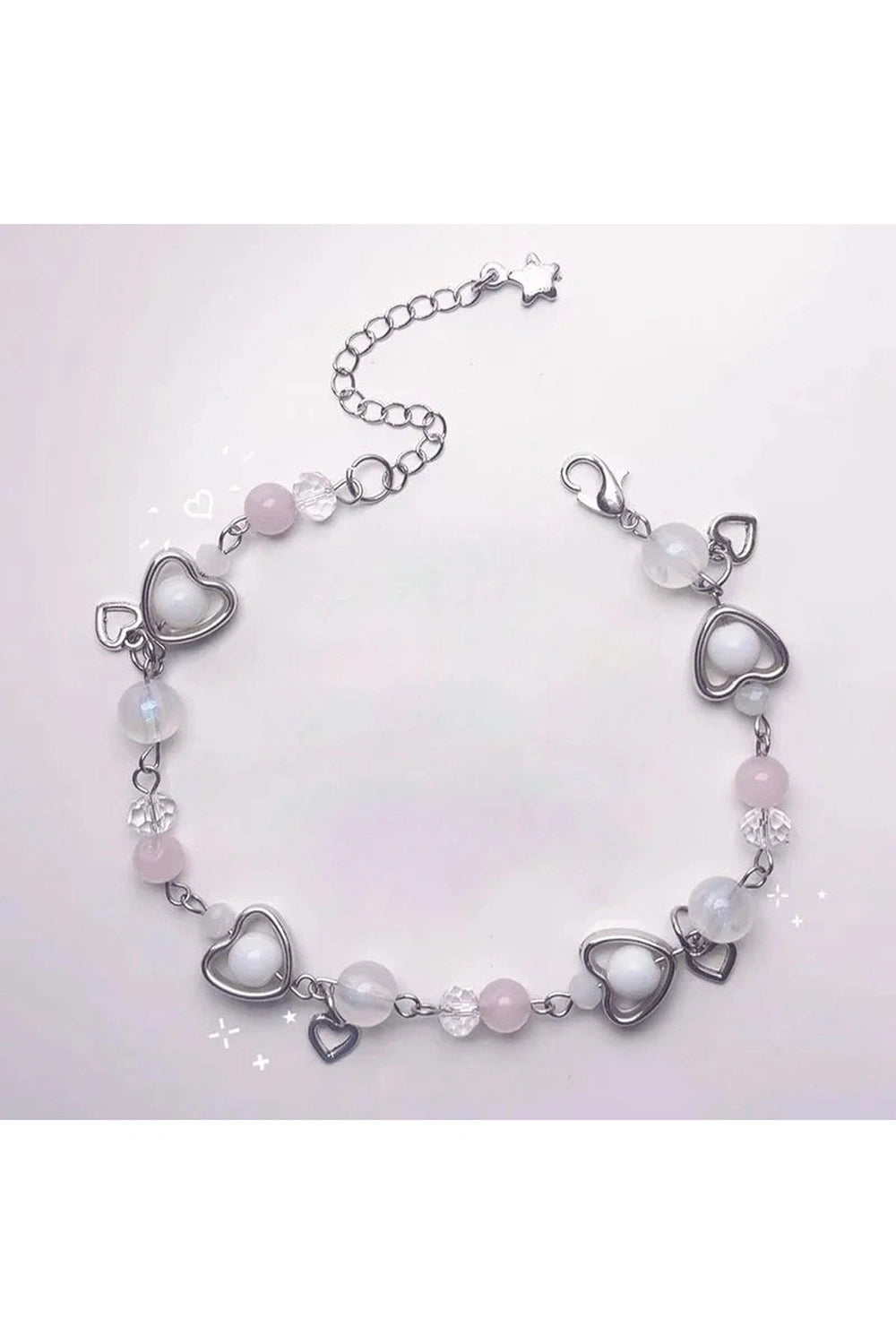 Fairycore Heart Charm Bracelet cottagecoreclothes
