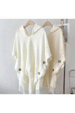 Knitted Cape Shawl Poncho cottagecoreclothes