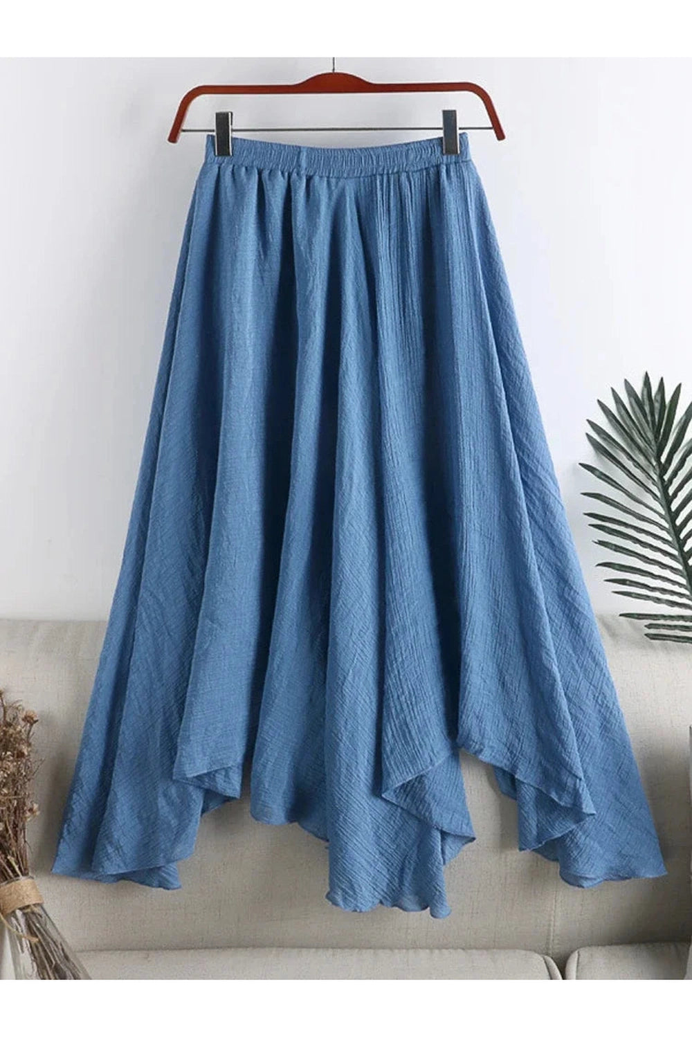 Bohemian Linen Long Skirt cottagecoreclothes