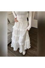 White Hollow Hook Skirt cottagecoreclothes