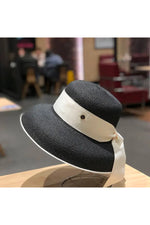 Vintage Black and White Beach Hat cottagecoreclothes