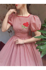 Pink Plaid Victorian Dress cottagecoreclothes