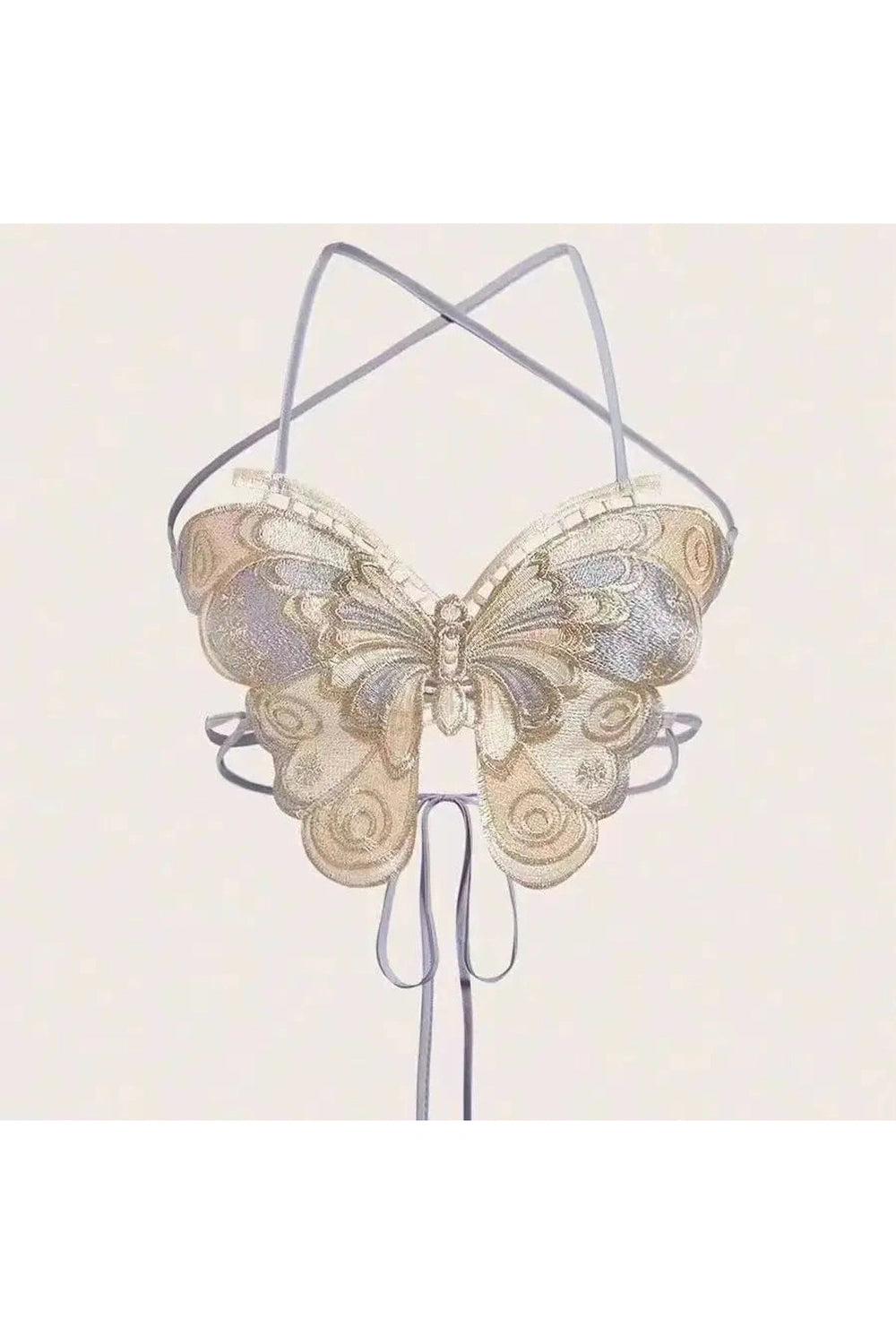 Butterfly Embroidered Sexy Top cottagecoreclothes