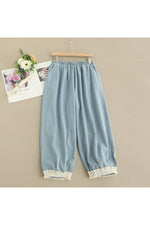Preppy Style Denim Pants cottagecoreclothes