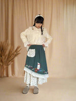 Mori Girl Tea Time Embroidered Skirt cottagecoreclothes