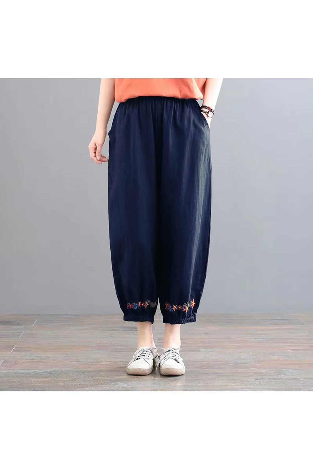 Dark Cottagecore Solid Color Harem Pants cottagecoreclothes