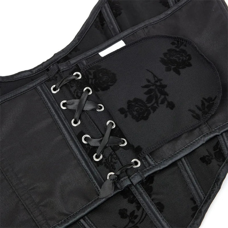 Gothiccore Floral Velvet Corset Top