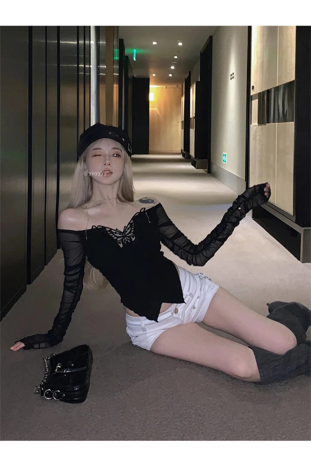 Dark Cottagecore Mesh Fairy Grunge Top cottagecoreclothes